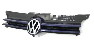 VW Golf 4 Grill Kühlergrill VW Zeichen Logo blau LB5N - Bild 2