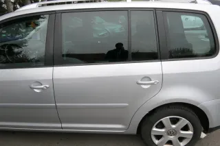 VW Touran 1T 1T3 Tür hinten links grau silber LA7W mit Scheibe - Bild 1