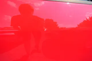 VW Touran 1T 1T3 Tür hinten links rot LY3D tornadorot mit Scheibe - Bild 3