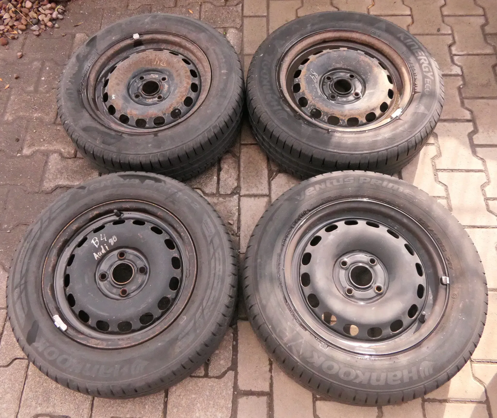 Audi A4 B5 A6 4A 80 Sommerreifen 195/65 R15 91V Reifen 6jx15H2 ET37 # 5mm - Bild 1