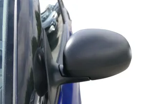 Skoda Fabia 5J mechanisch Spiegel Außenspiegel links mit Glas schwarz matt - Bild 1