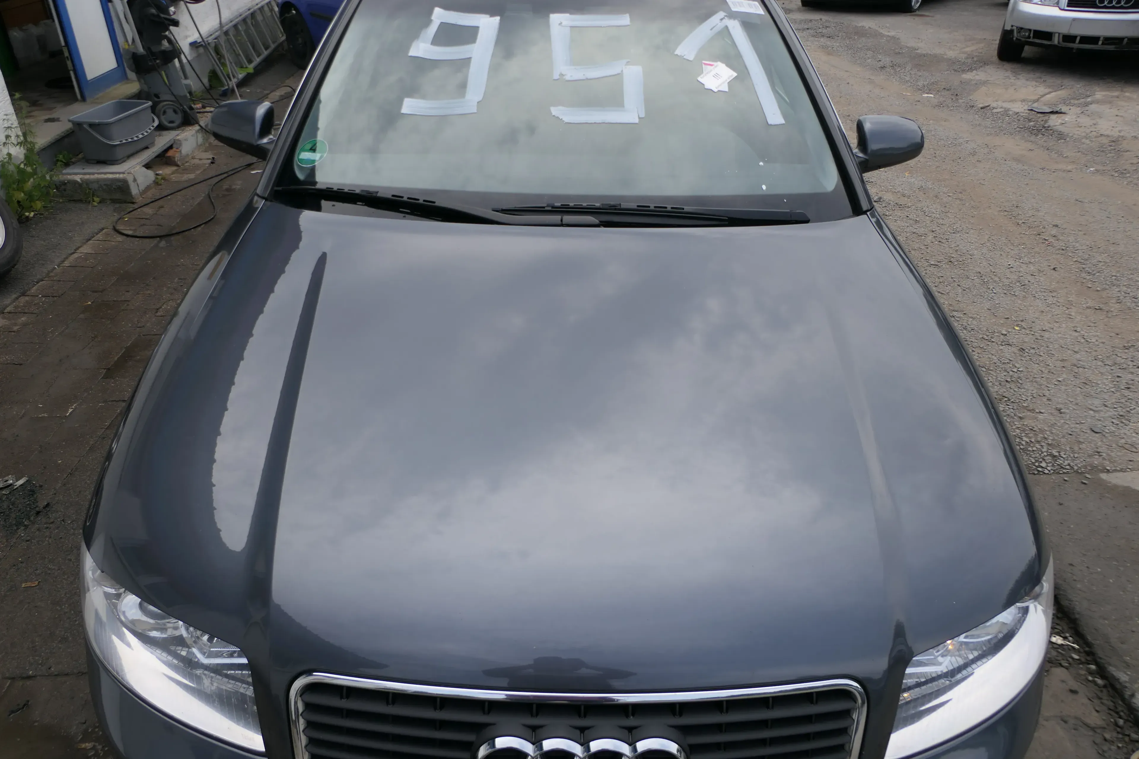 Audi A4 B6 8E Motorhaube Haube Klappe grau LX7Z +Grill - Bild 1