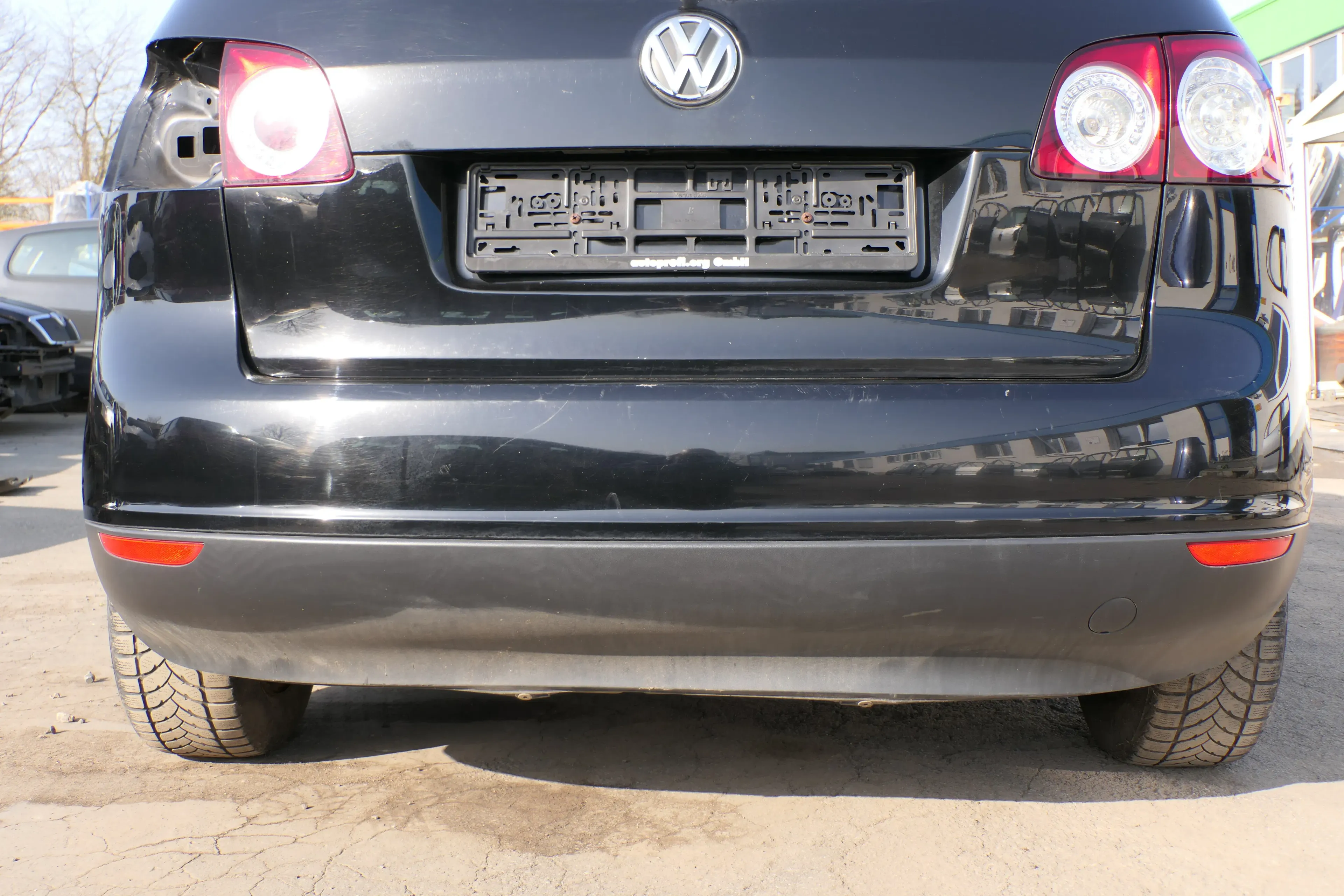 VW Golf 5 Plus 5M1 V Stoßstange hinten Heckstoßstange Stoßfänger schwarz L041 - Bild 1