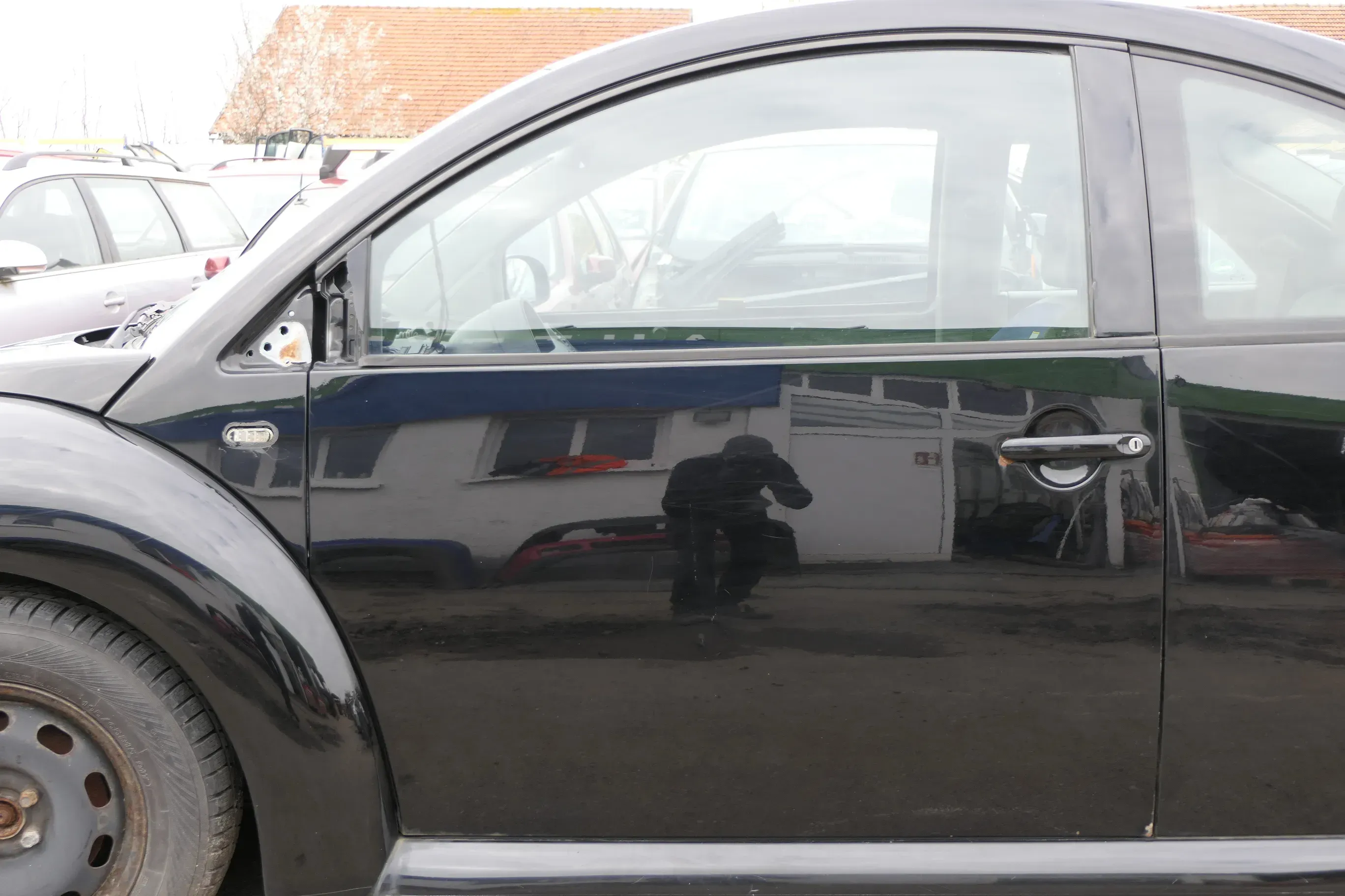 VW New Beetle 1C 9C Tür vorne links Fahrertür schwarz L041 - OHNE Anbauteile - Bild 1