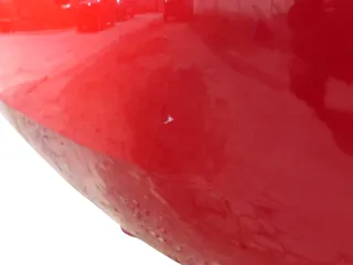 Fabia 5J Schrägheck Limousine Stoßstange hinten Heckstoßstange rot LF3K - Bild 3