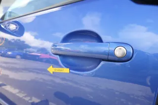 VW Polo 9N 9N3 Tür vorne links Fahrertür 4/5-Türer blau LA5M ohneAnbautei - Bild 8