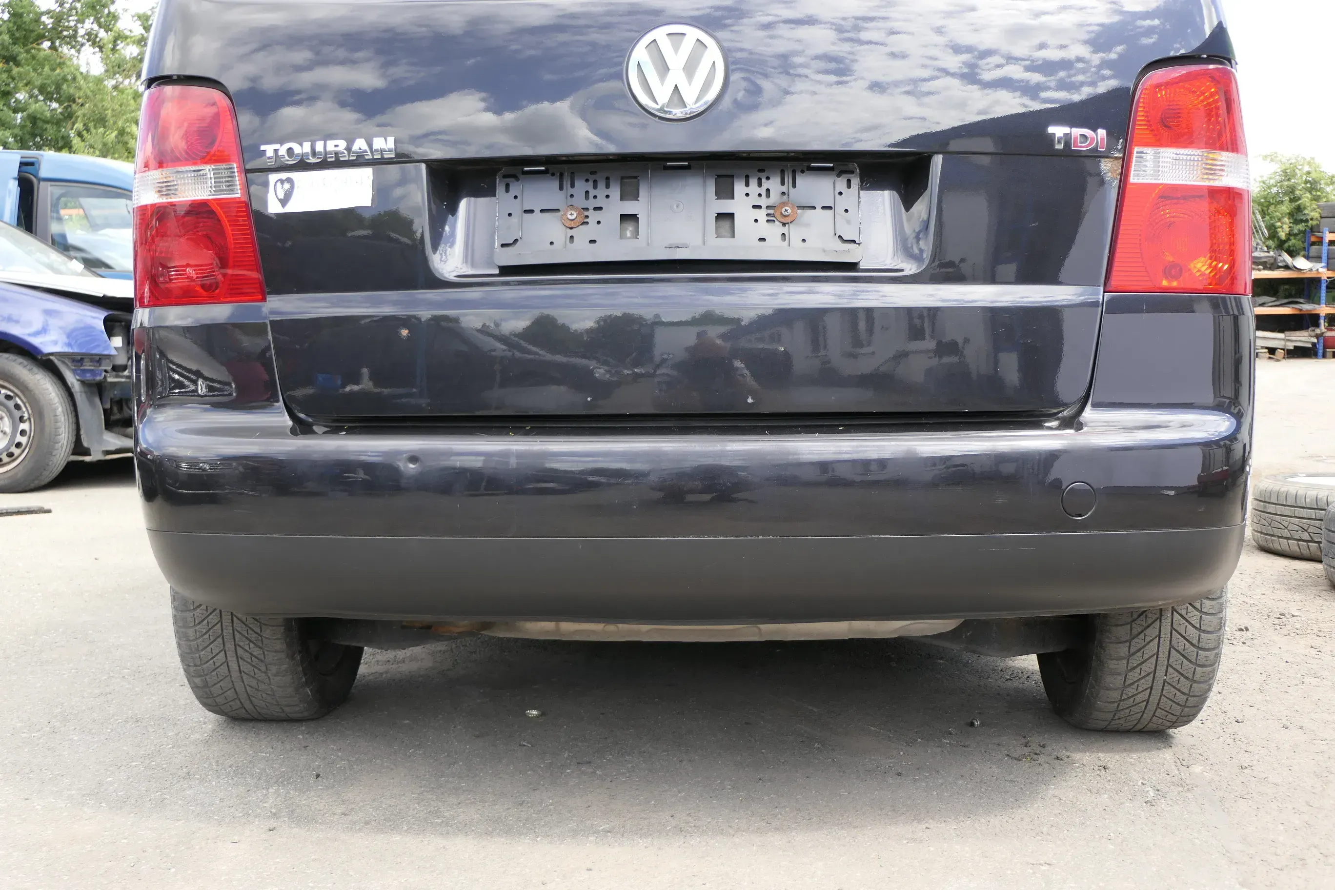 VW Touran 1T Stoßstange hinten Heckstoßstange Stoßfänger schwarz LC9Z me - Bild 1