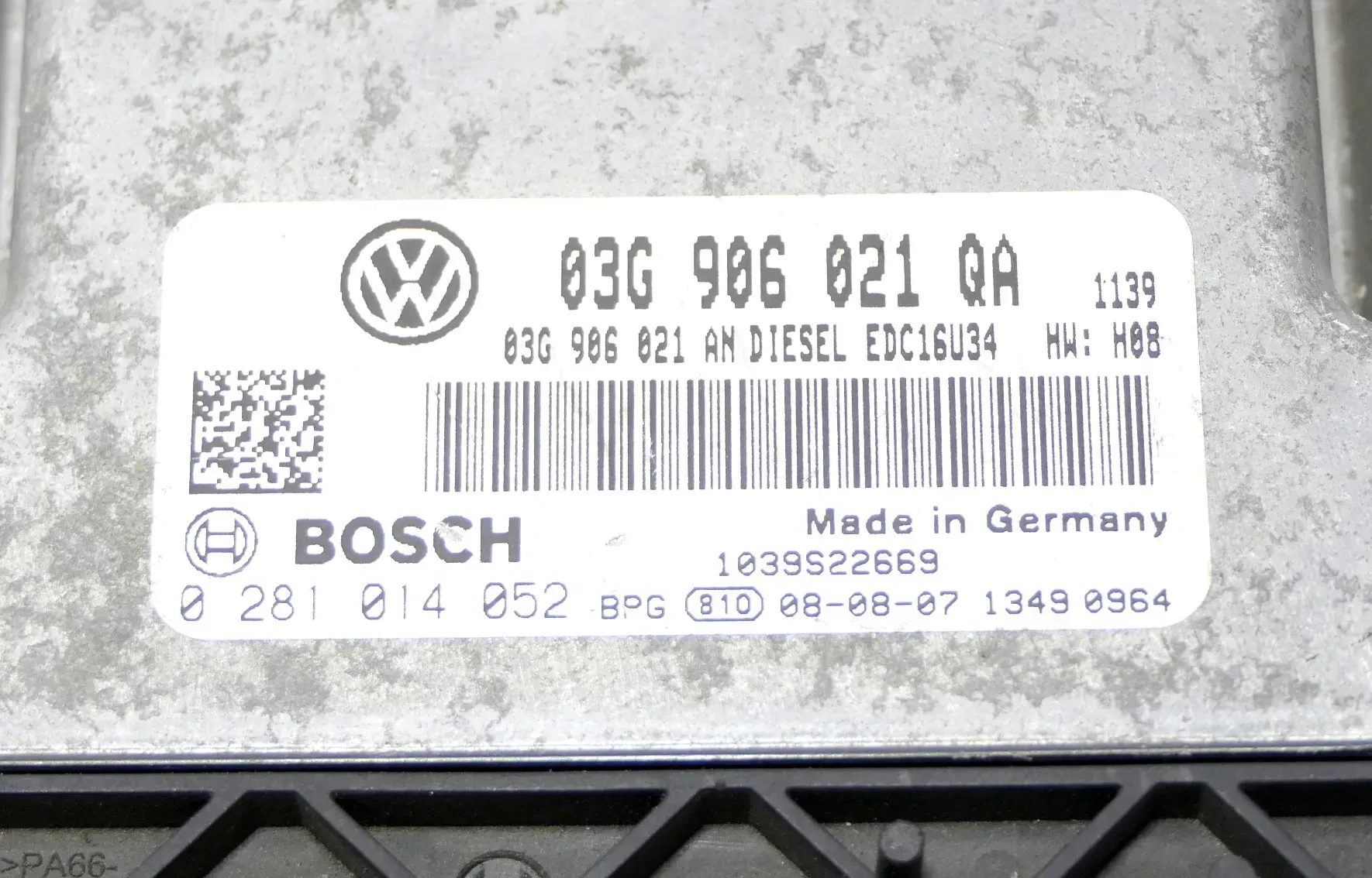 VW Golf Plus 5M Steuergerät 1.9 TDI 77kw 105PS BXE Motor 03G906021QA - Bild 1