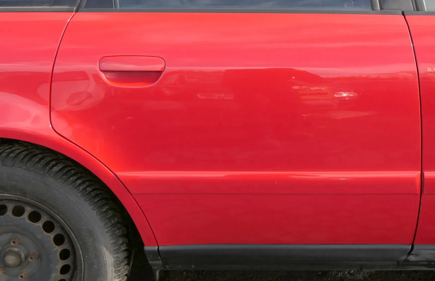 Audi A4 B5 Tür nur Türblatt hinten rechts rot LY3H - Facelift - Bild 1
