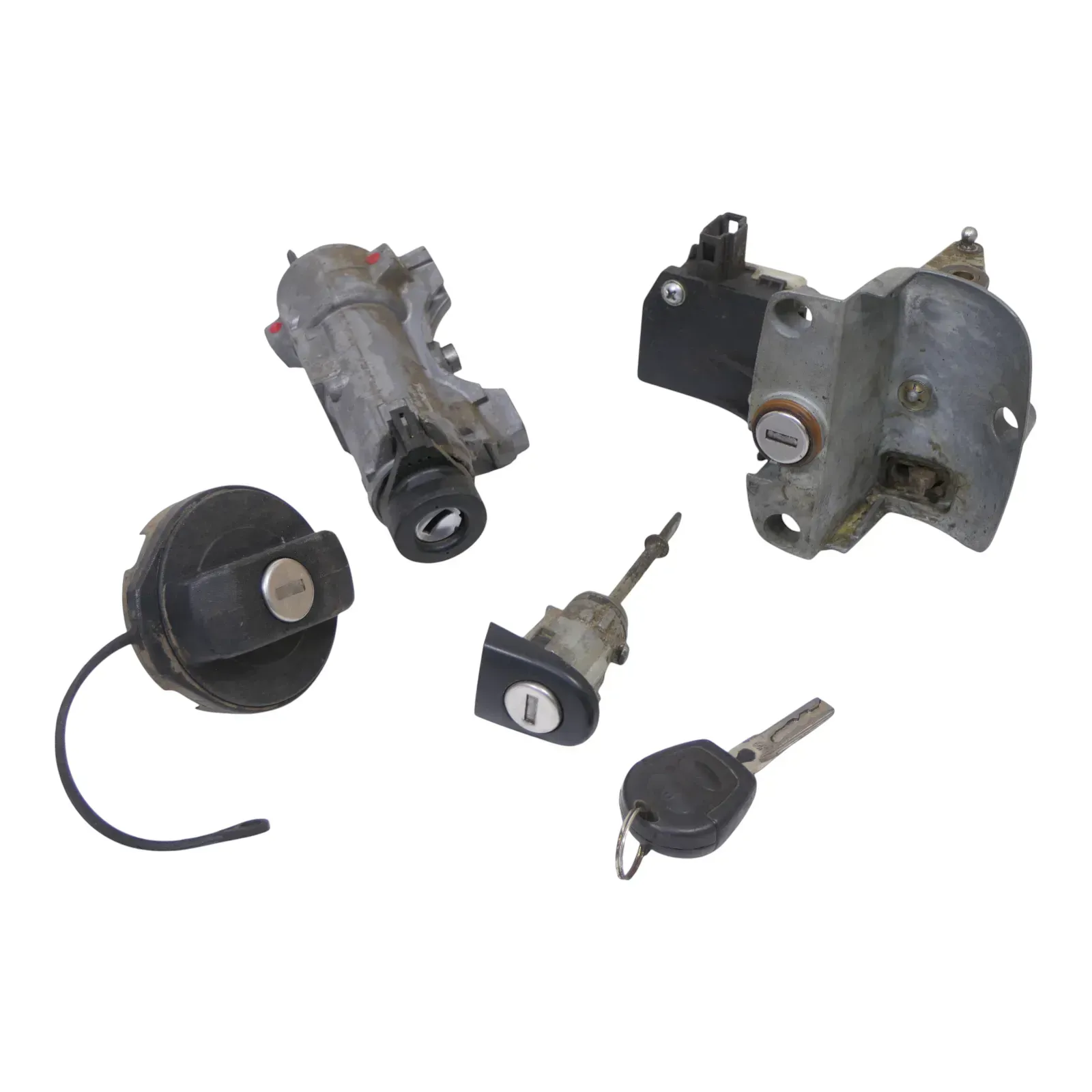 Seat Ibiza 6L Schloßsystem 1xTürschloß Heckschloß 1x Schlüssel Schloß Zündschloß - Bild 1