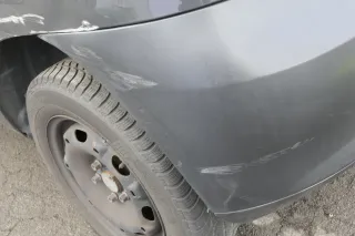 VW Fox 5Z Stoßstange hinten Stoßfänger schwarz matt - Bild 2