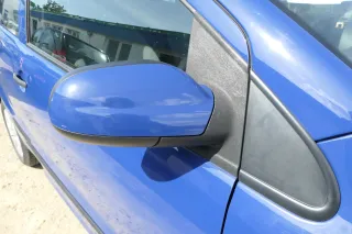 VW Fox 5Z manueller Spiegel Außenspiegel + Glas rechts blau LL5M mechanisch - Bild 1
