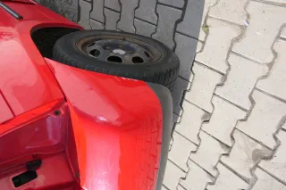 VW Lupo Stoßstange hinten Heckstoßstange Stoßfänger rot LP3G - Bild 7