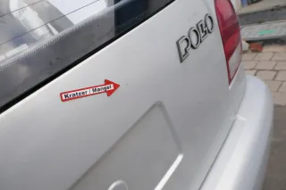 VW Polo 6N Heckklappe Klappe hinten Kofferraumklappe mit Scheibe silber LB7Z - Bild 6