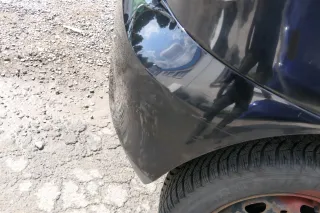 VW Fox 5Z Stoßstange hinten Stoßfänger schwarz L041 uni Heckstoßstange - Bild 9