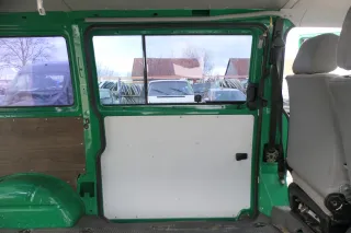 T4 Transporter Tür links Schiebetür mit Scheibe Multivan Caravelle grün Polizei - Bild 10