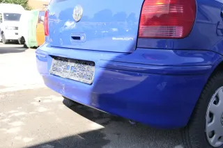 VW Polo 6N2 Stoßstange hinten Heckstoßstange Stoßfänger blau LA5C surf - Bild 5