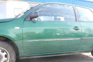 VW Lupo Seat Arosa Tür vorne links Fahrertür grün LA6N (mechanischer FH) - Bild 1