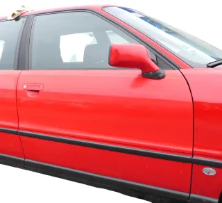 Audi 80 90 Tür vorne rechts Beifahrertür Rahmen Türblatt rot LY3H -ohne Anbautei - Bild 2