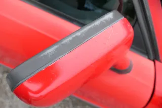 Audi 80 elektrischer elektrisch Spiegel Außenspiegel rechts mit Glas rot LY3H - Bild 5