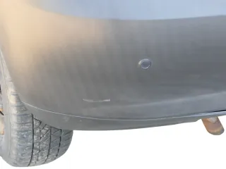 VW Fox 5Z Stoßstange hinten Stoßfänger schwarz matt unlackiert - Bild 13
