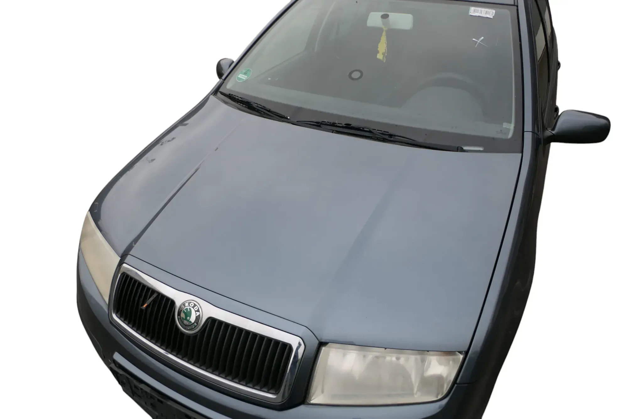 Skoda Fabia 6Y Motorhaube Klappe vorne grau LF7V mit Grill vorn - Bild 1