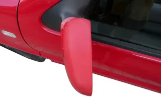 VW Polo 6N2 manueller Spiegel Außenspiegel links außen rot LP3G + Glas - Bild 2