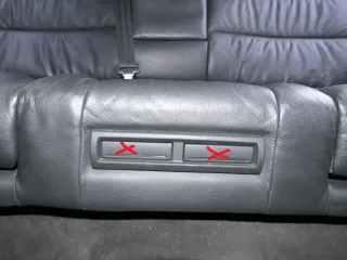 A6 4B Kombi Avant Rückbank Sitz Rücksitz Buffalino schwarz Leder Kindersitz - Bild 2