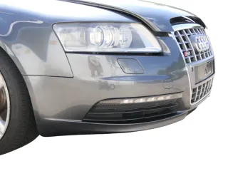 A6 4F Frontstoßstange Stoßstange vorn Stoßfänger grau LZ7S mit Grill - S-line - Bild 3
