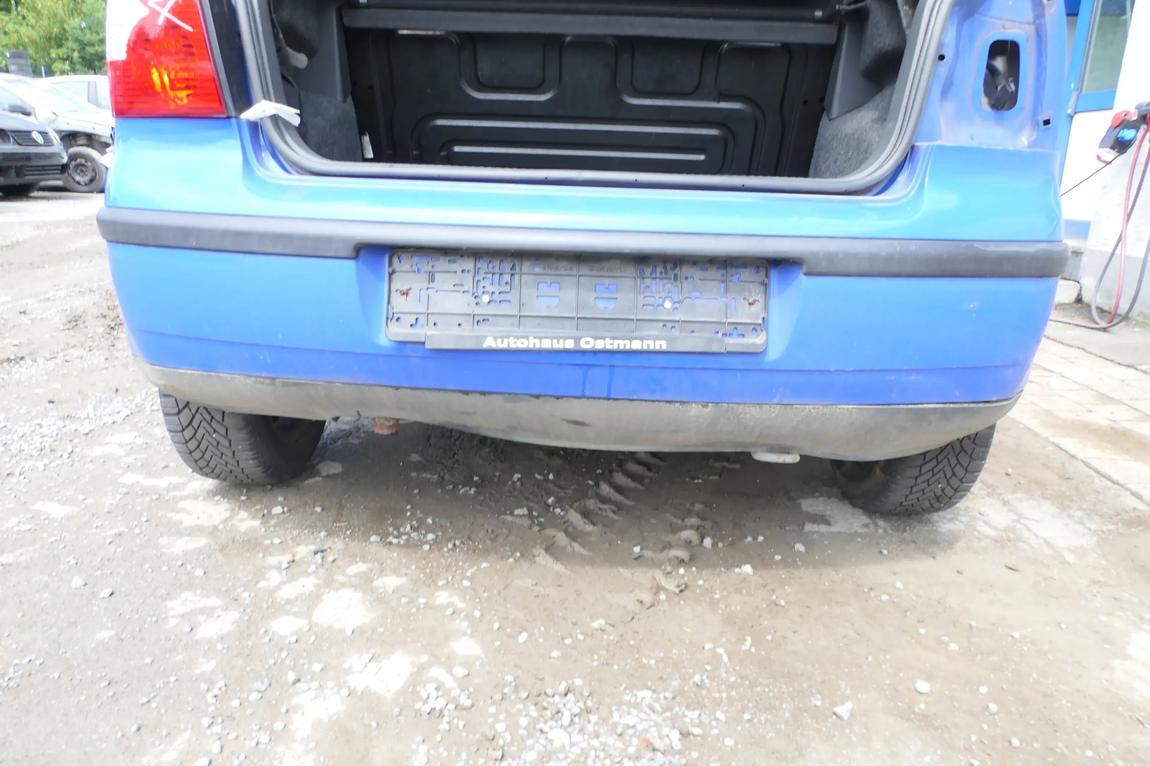 VW Polo 9N 9N3 Stoßstange Heckstoßstange hinten blau LA5F - Bild 1
