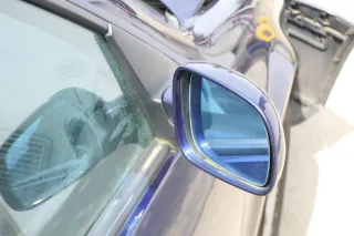 VW Golf 4 Bora elektrischer Spiegel vorne rechts Außenspiegel blau LB5N Glas - Bild 2