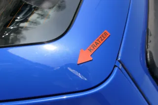 VW Lupo 6X Heckklappe Klappe Kofferraumklappe Scheibe blau LW5Z ohneAnbautei - Bild 5