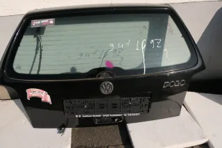 VW Polo 6N Heckklappe Klappe hinten Kofferraumklappe mit Scheibe schwarz LC9Z - Bild 1