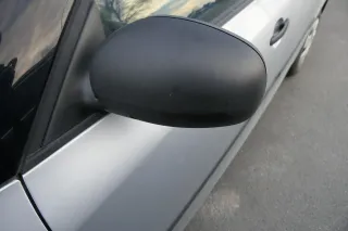 Skoda Fabia 5J mechanisch Spiegel Außenspiegel links mit Glas schwarz matt - Bild 1