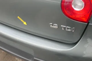 VW Golf 5 V Heckklappe hinten Kofferraumklappe mit Scheibe grau grün LA6Q saga - Bild 2