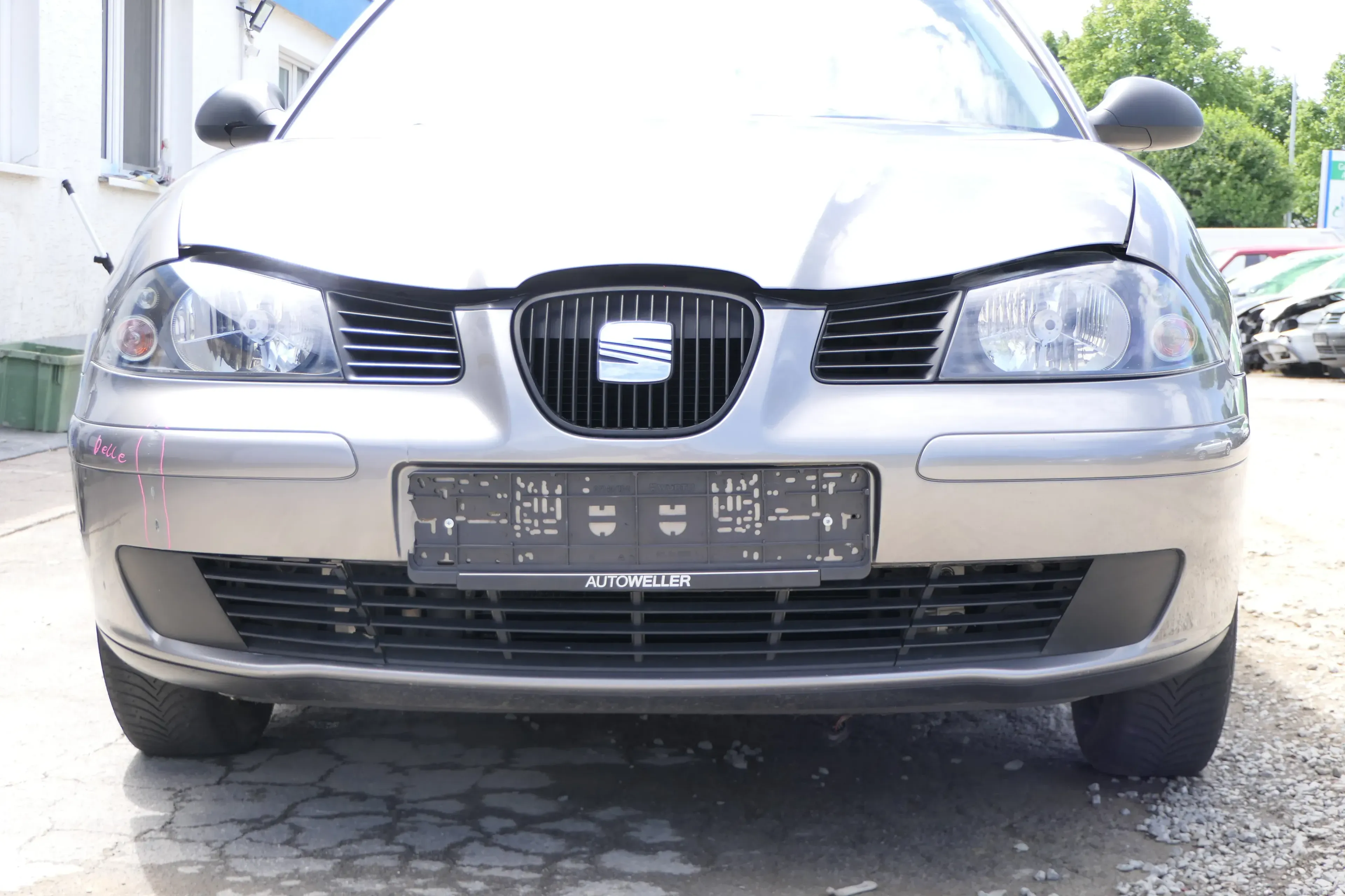 Seat Ibiza 6L Stoßstange Frontstoßstange vorne grau LS7U bis caAnfang2006 - Bild 1