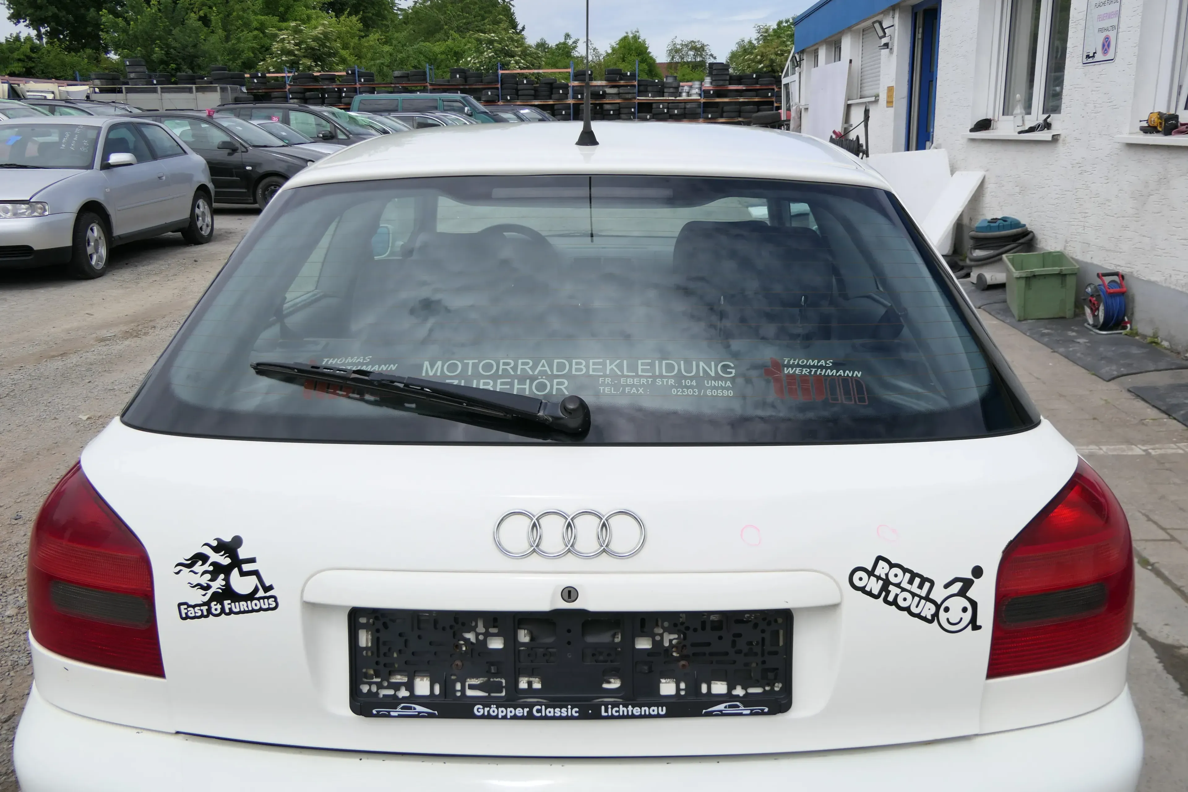 Audi A3 8L bis cBj. ca1999 Heckklappe Kofferraumklappe Klappe hinten weiß LY9G - Bild 1