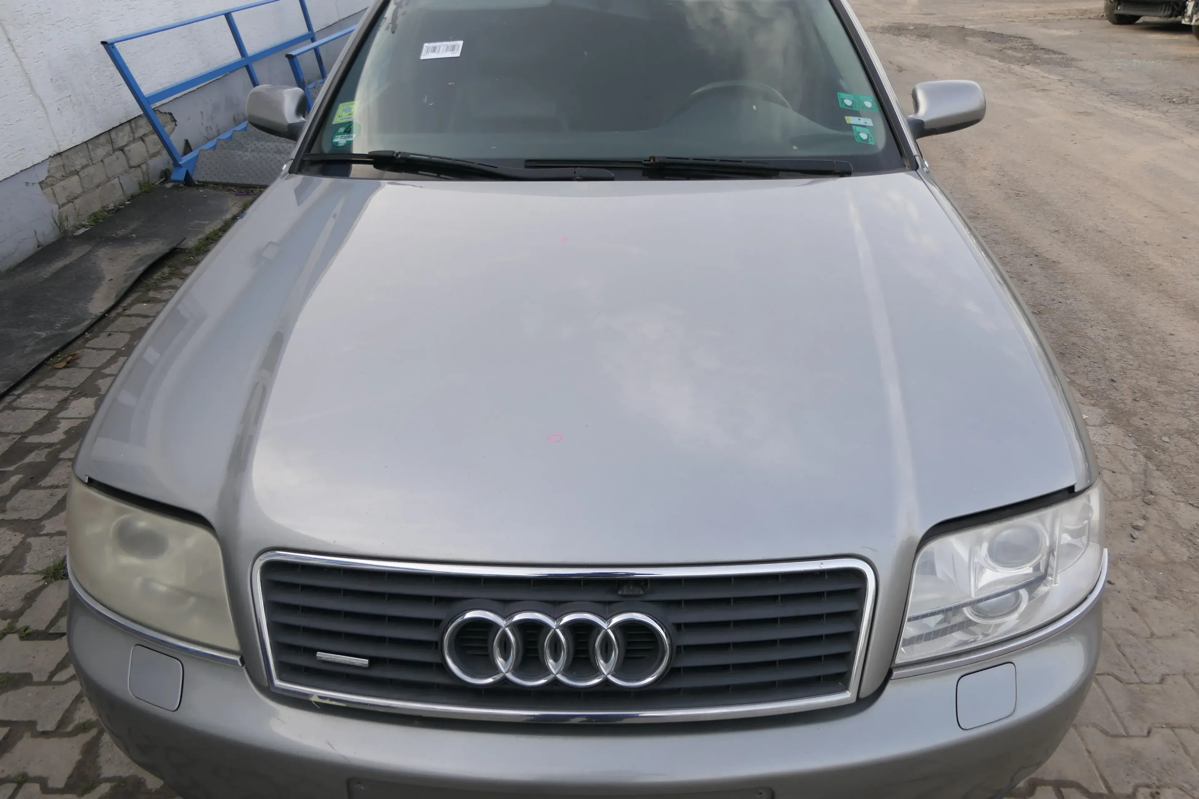 Audi A6 4B Motorhaube Klappe vorn Facelift (ab. Mitte 2002) grau LY7Q + Grill - Bild 1