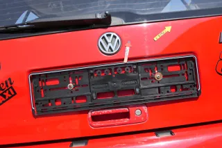 VW Polo 6N Heckklappe Klappe hinten Kofferraumklappe mit Scheibe rot LP3G - Bild 2