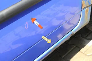 VW Lupo Seat Arosa Tür vorne rechts Beifahrertür blau LS5J (mechanischerFenst - Bild 3