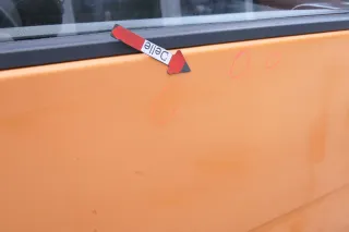 VW T4 Tür vorne rechts orange LP2C Beifahrertür 701831056H bis ca1996 ohne Anbau - Bild 6