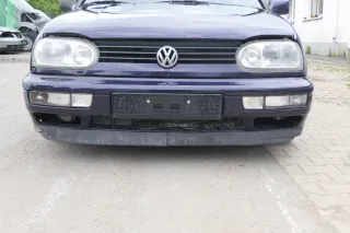 VW Golf 3 auch Cabrio Stoßstange vorne Stoßfänger vorn blau LC5L lackiert - Bild 1