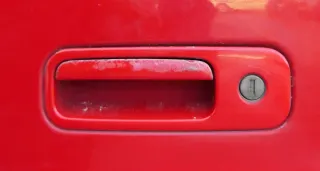 Polo 6N Golf 4 6N2 Lupo Griff Heckkklappe Heckklappengriff rot LP3G Öffner - Bild 1