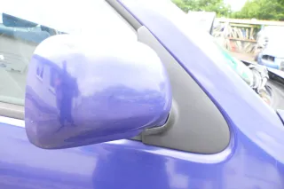 VW Polo 6N mechanisch manuell Spiegel Außenspiegel rechts blau LD5D - Bild 1