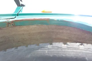 VW LT 35 2D Kotflügel vorne rechts grün L9ß2 - Bild 5
