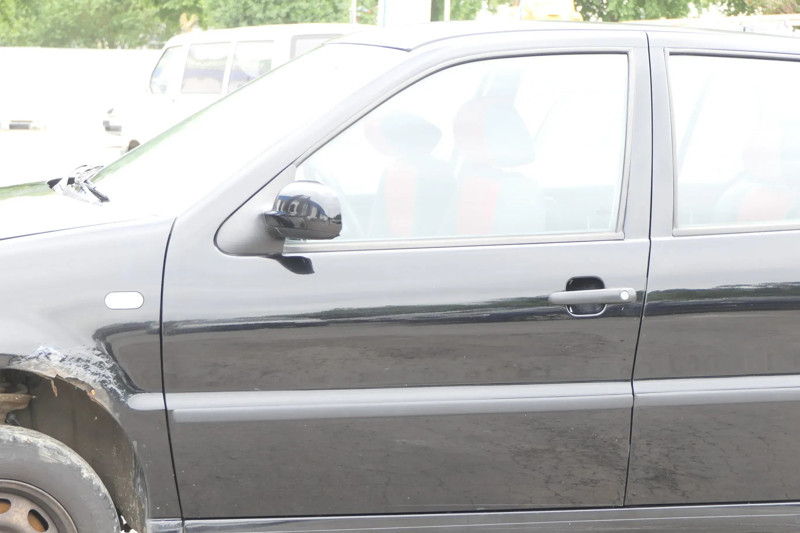 VW Polo 6N 6N2 Tür vorne links Fahrertür 4/5-Türer schwarz L041 ohneAnbauteile - Bild 1