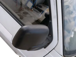 VW T4 mechanisch Spiegel Außenspiegel rechts Glas schwarz 701857508 origi matt - Bild 2