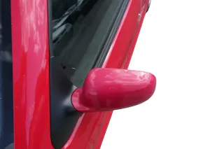 VW Polo 6N2 manueller Spiegel Außenspiegel links außen rot LP3G + Glas - Bild 3
