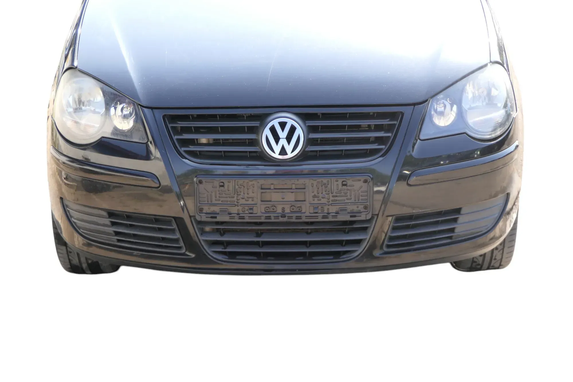 VW Polo 9N3 Stoßstange vorne Frontstoßstange Stoßfänger schwarz L041 - Bild 1