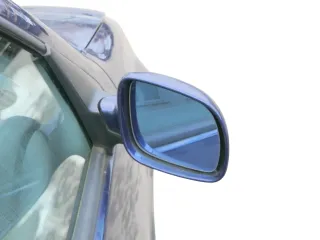 VW Golf 4 Bora elektrischer Spiegel vorne rechts Außenspiegel blau LB5N + Glas - Bild 1